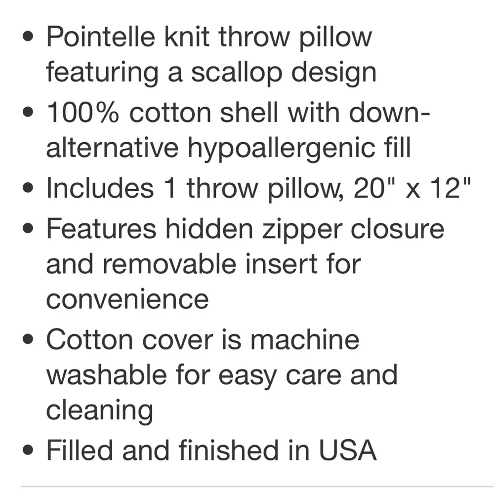 JEREMIAH BRENT NWT cotton knitted pointelle lumbar accent pillow -brown -20x12 - Picture 7 of 11